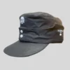 Casquette Panzer Élite 2 boutons Noire en Laine - Repro Premium