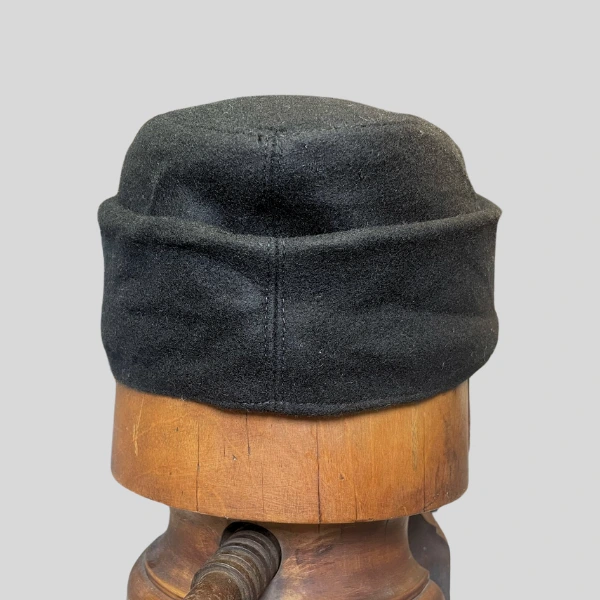 Casquette Panzer Élite 2 boutons Noire en Laine - Repro Premium