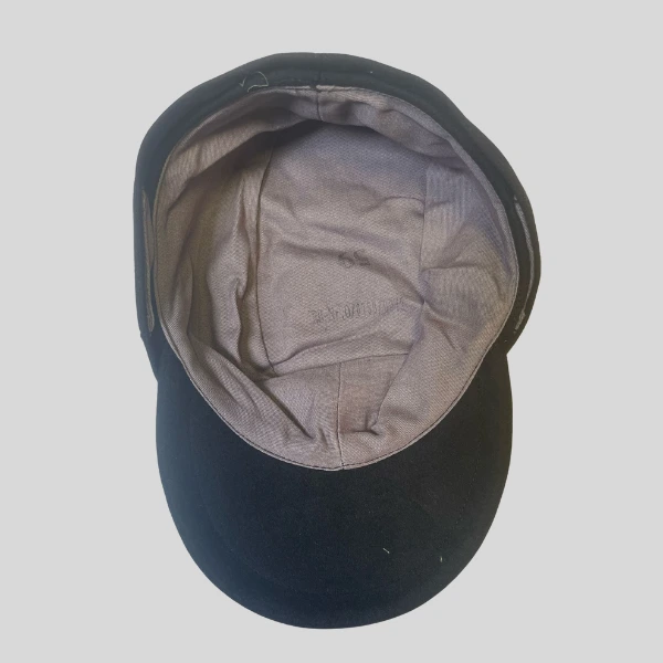 Casquette Panzer Élite 2 boutons Noire en Laine - Repro Premium