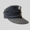 Casquette Panzer Élite 2 boutons Noire en Laine - Repro Premium