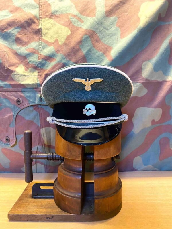 Visor Cap Casquette Officier Allemand WW2 Laine Feldgrau - Militaria WW2