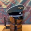 Visor Cap Casquette Officier Allemand WW2 Laine Feldgrau - Militaria WW2