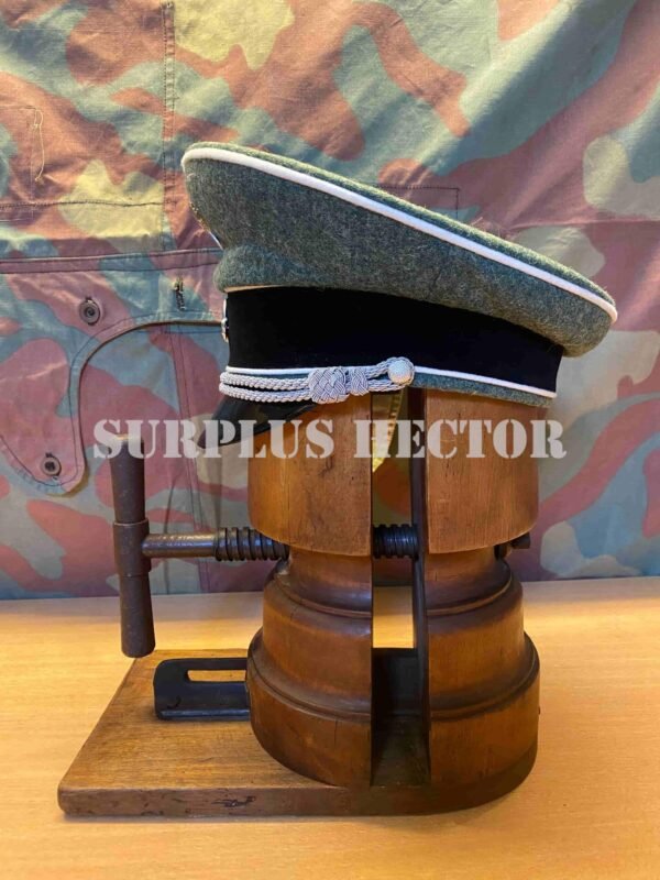 Visor Cap Casquette Officier Allemand WW2 Laine Feldgrau - Militaria WW2