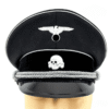 Visor Cap Casquette Allemande General SS Black - Militaria WW2