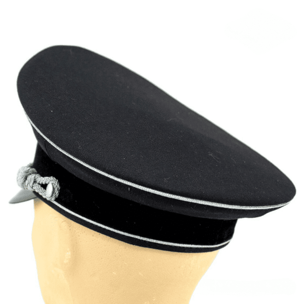 Visor Cap Casquette Allemande General SS Black - Militaria WW2