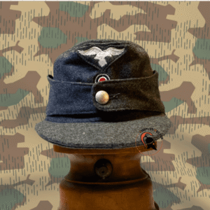 Casquette M42 Luftwaffe – Reproduction Historique "1 Bouton" – WW2 (Bleu Gris)