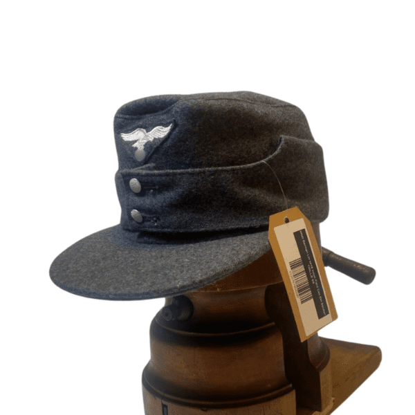 Casquette M43 Luftwaffe – Reproduction Historique "2 Boutons" – WW2 (Bleu Gris)