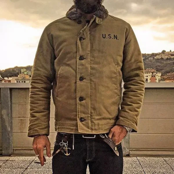 Deck Jacket US Navy WW2 – Veste de Pont Militaire Rétro et Robuste