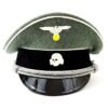 Visor Cap Casquette Officier Allemand WW2 Laine Feldgrau - Militaria WW2