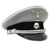 Casquette Officier Allemande Waffen SS Grise - Reproduction Premium